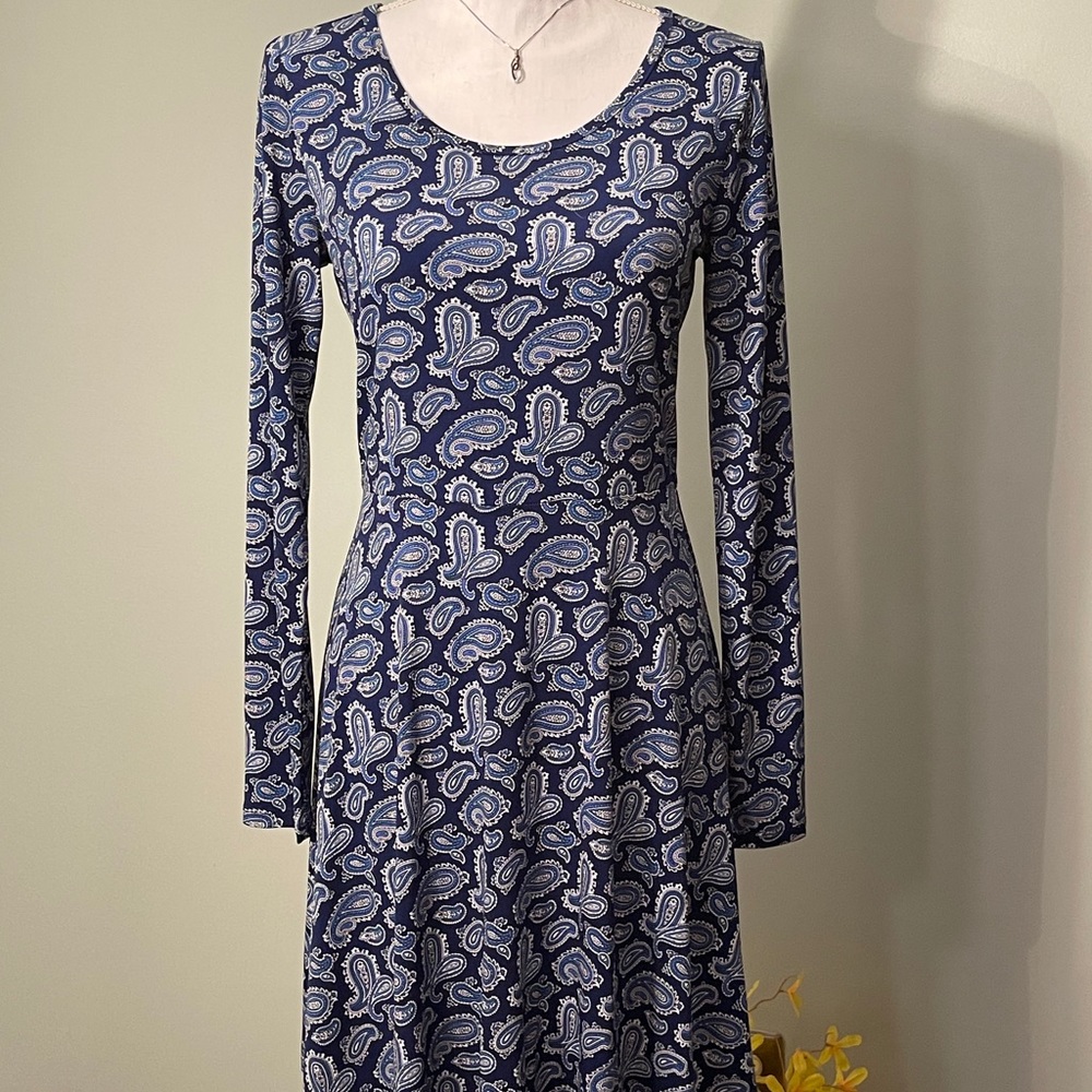 Michael Kors dress- blue paisley print